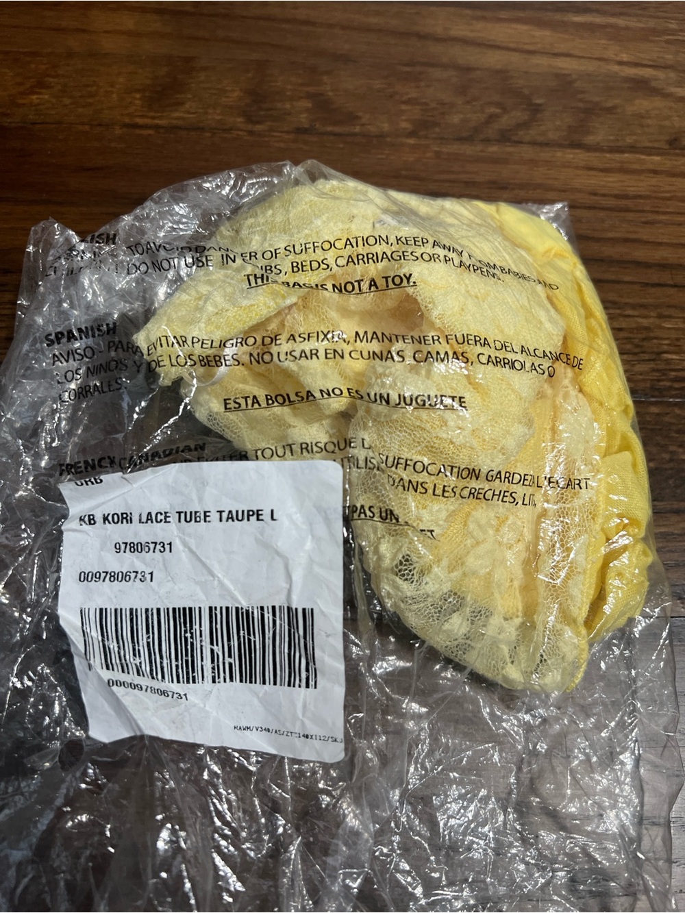 NEW Urban Floral Lace Tube Top Yellow L - Picture 9 of 9